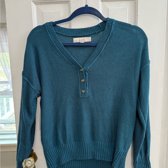 LOFT Teal Women's Sweater - Picture 1 of 4